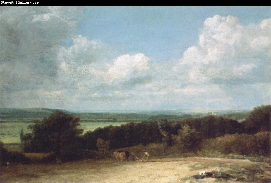 John Constable A ploughing scene in Suffolk